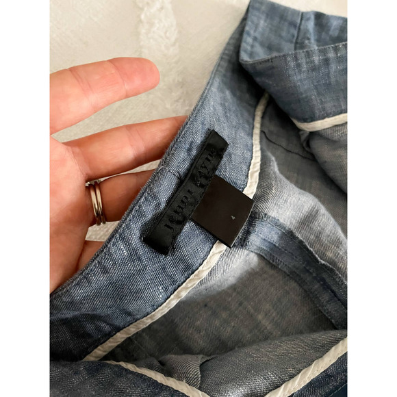 Jenni Kayne | Denim Pleated Shorts | Sz 4 - Picture 5 of 6